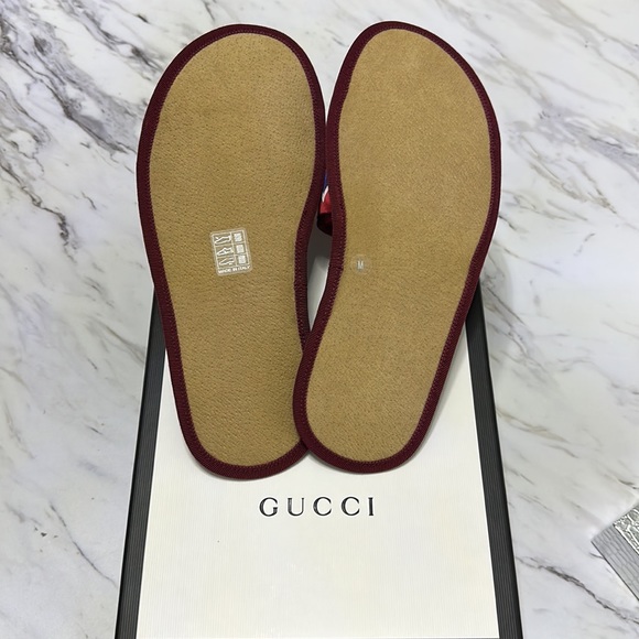 Gucci silk geometric print slides - Picture 2 of 3